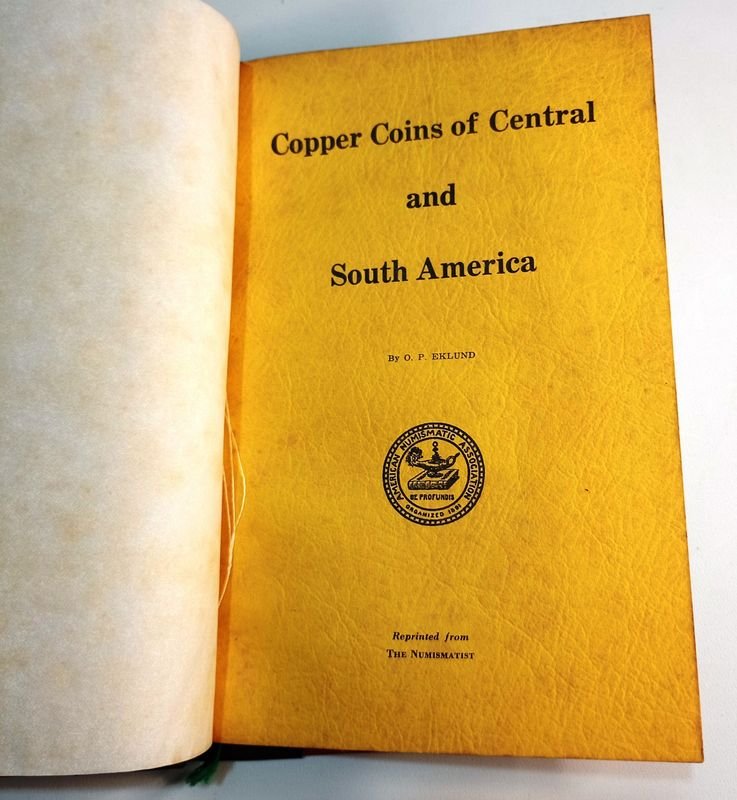Libro "Copper Coins of Central and South America" de O. P. Eklund