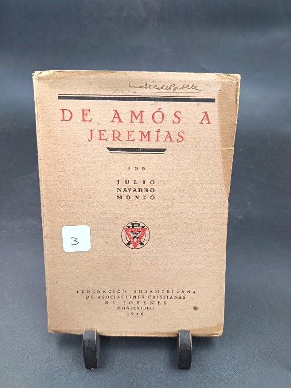 Libro "De Amós a Jeremías" por Julio Navarro Monzó