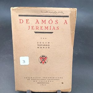 Lote siguiente: Libro "De Amós a Jeremías" por Julio Navarro Monzó