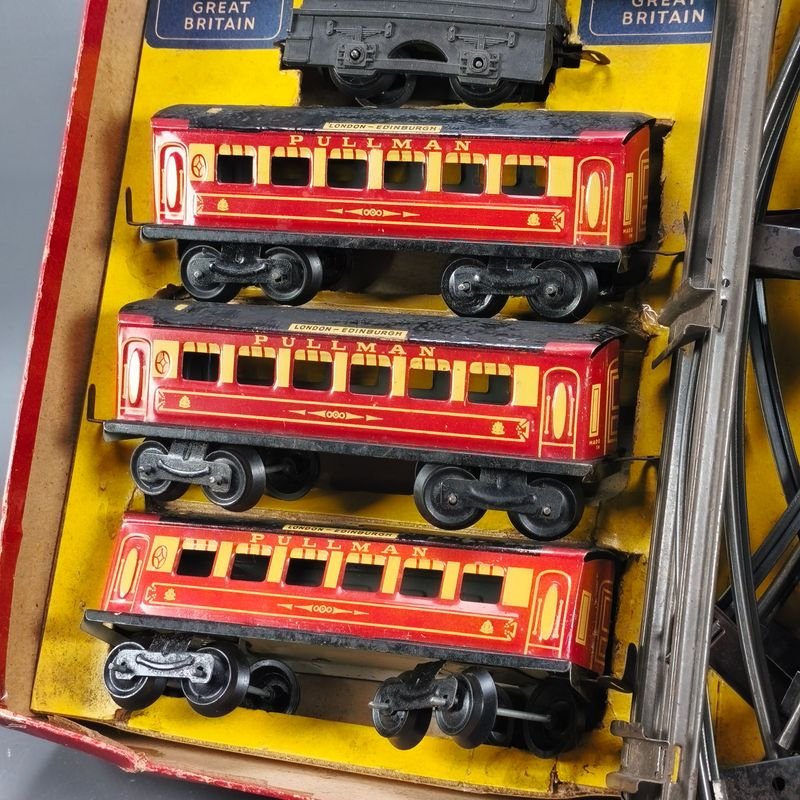 Tren de pasajeros Mettoy Railways en hojalata con mecanismo de cuerda - imagen 6
