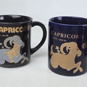 Juego de Tazas y Platillos de Cerámica y Porcelana con Motivos Florales y Zodiacales - imagen 8