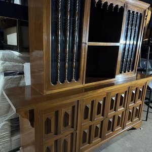 Mueble Aparador Laqueado en Madera Maciza con Estantes y Cajones - imagen 3