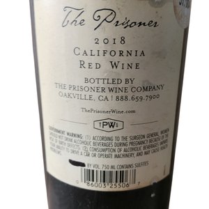 Vino Tinto The Prisoner California Red Wine 750ml 2018 - imagen 2