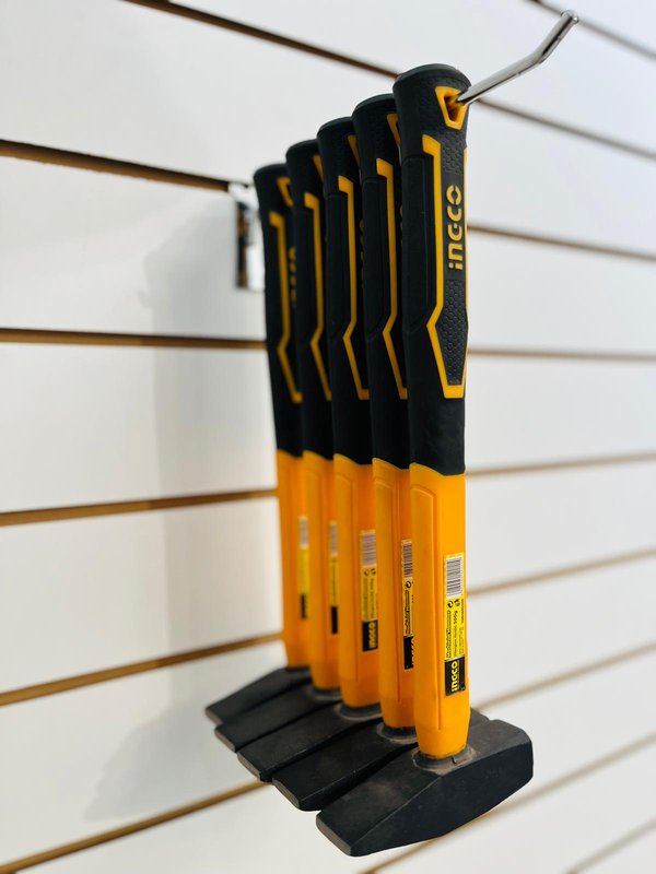Set de 5 Martillos de Fibra Ingco con Mango Amarillo y Negro