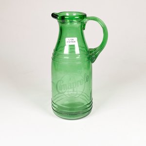 Jarra de Vidrio Verde Conaprole con Asa - Altura 25 cm - imagen 2