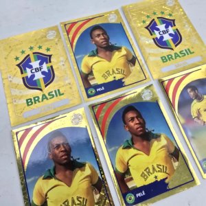 Figuritas Panini Copa América 2024 Brasil x6 - Pelé y Ronaldinho - imagen 2