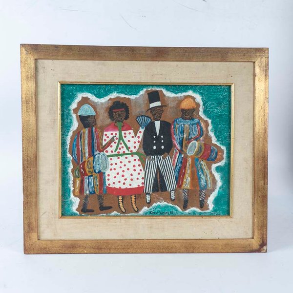 Óleo "Candombe" firmado Casal Vargas