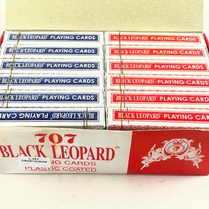 Caja de Cartas Black Leopard 707 - 12 Mazos Plasti-Coated - imagen 2