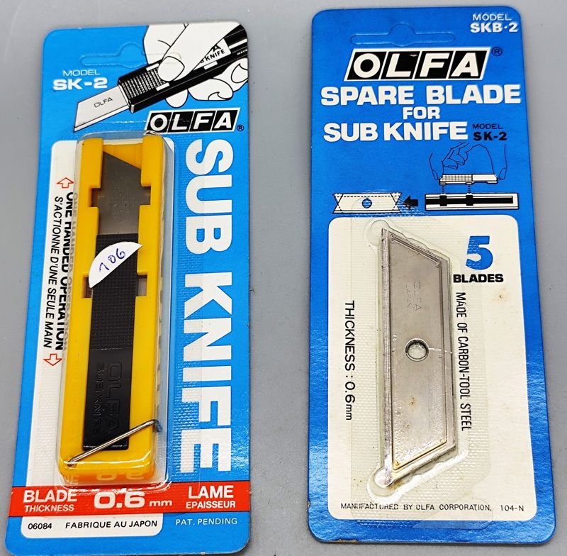 Trincheta Olfa Sub Knife SK-2 con 5 hojas de repuesto