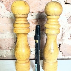 Juego de Salero y Pimentero de Madera Vintage - imagen 3