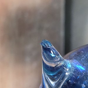 Figura de Gato y Elefante en Cristal Murano Azul - imagen 3