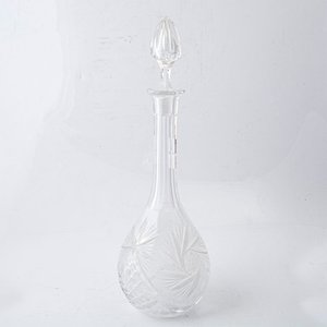Botellón de Cristal Hialino Tallado con Tapón - Alto 38 cm - imagen 2