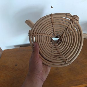 Par de Adornos de Mimbre Estilo Naqueta Miniatura de Origen Africano - imagen 4