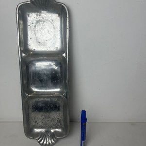 Copetinero de Peltre con 3 Compartimentos y Asas Decorativas - imagen 6