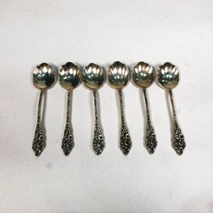 Seis Cucharitas Selladas con Cabo Labrado - imagen 1