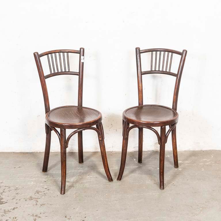 Lote siguiente: Sillas de Viena con detalles y polillas