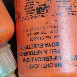 Juego de 7 Boyas Eléctricas de Seguridad Naranja (40x12 cm) - imagen 3