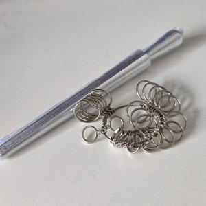 Lote siguiente: Juego de Medición de Tallas de Anillos Metálico