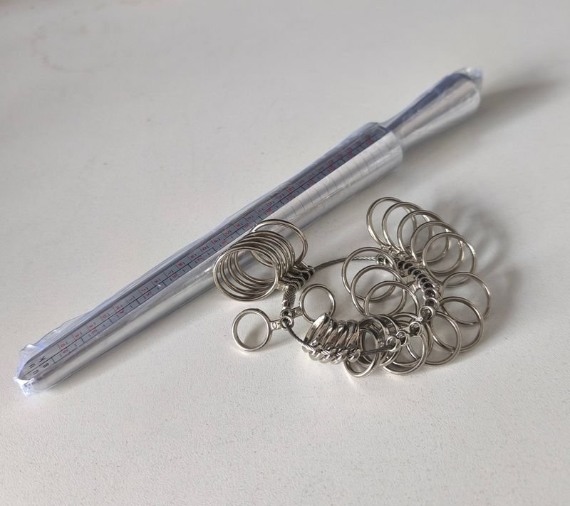 Juego de Medición de Tallas de Anillos Metálico