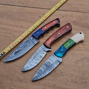 Verijeros Artesanales Acero Damasco con Mangos de Madera y Resina - imagen 6