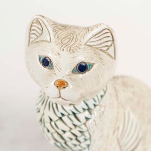 Figura de Gato de Cerámica Decorativa - imagen 2