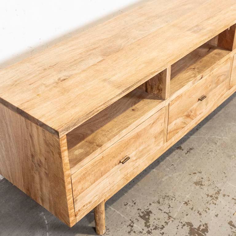 Rack de TV rústico para la decoración del hogar - imagen 2