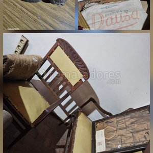 Lote siguiente: Lote de Objetos Varios: Piedras, Saco de Arpillera y Muebles Antiguos