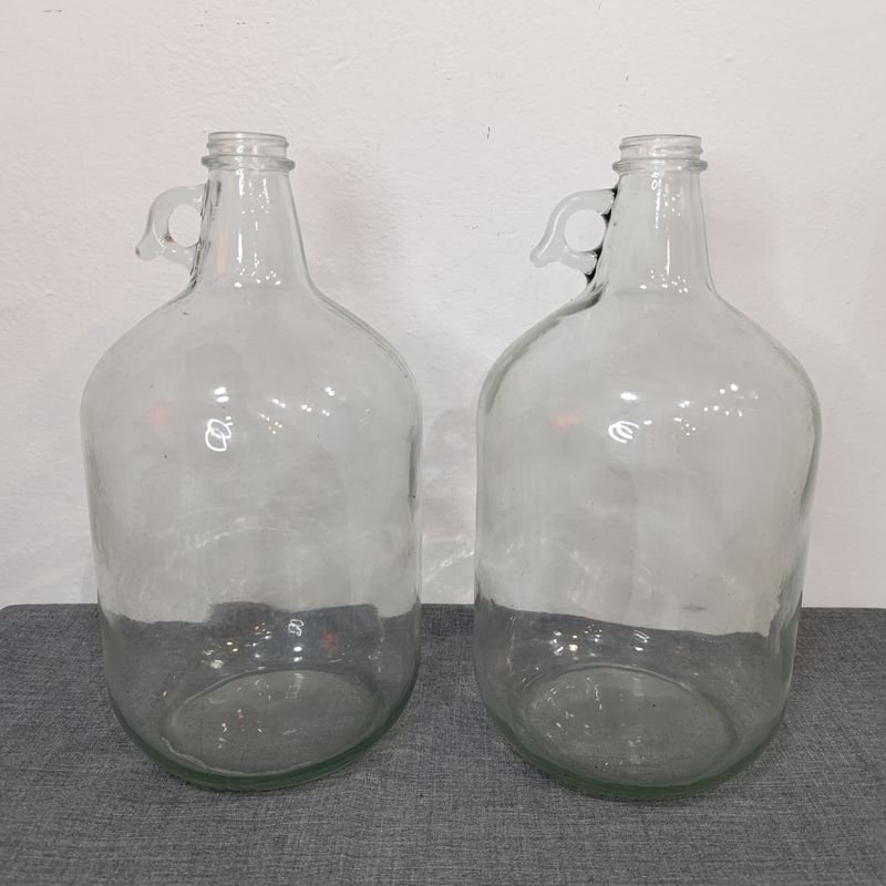 Par de Growlers de Vidrio Transparente de 1 Galón