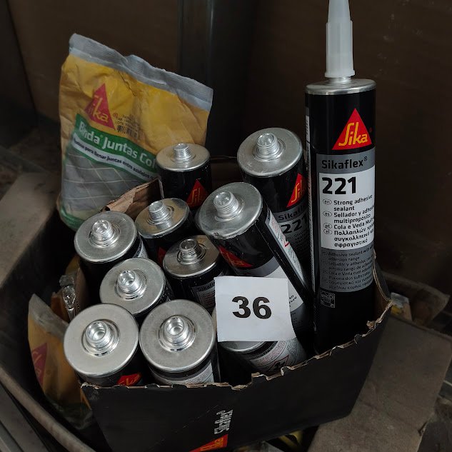 Lote de Sellador Adhesivo Sika Sikaflex-221 y Pastina para Juntas Sika