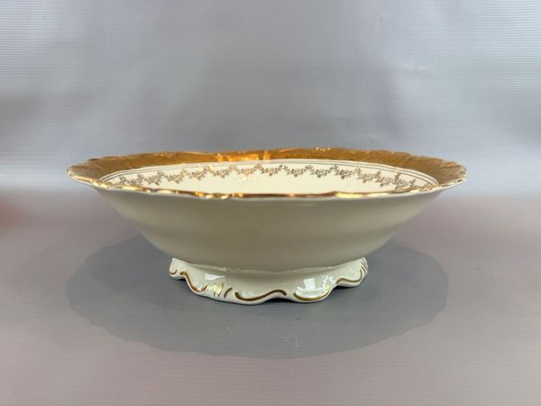 Ensaladera de Porcelana Bavaria "Marion" con Bordes Dorados - imagen 1