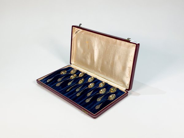 Estuche con 11 Cucharitas de Café Selladas a 800, Cabo Labrado - imagen 1