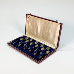Estuche con 11 Cucharitas de Café Selladas a 800, Cabo Labrado - imagen 1