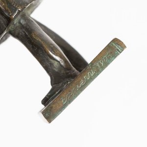 Escultura de Bronce "Carlos Perigrini" Firmada Zapierri 1905 - imagen 2