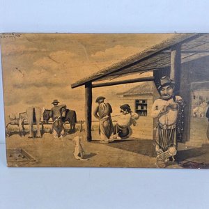 Lote de 3 Piezas Decorativas Criollas y Cuadro "Campos" - imagen 5