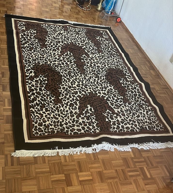 Alfombra de sala gran tamaño con patrón de leopardo - imagen 3