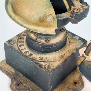 Molinillo de Café Antiguo de Hierro Fundido y Chapa - imagen 3