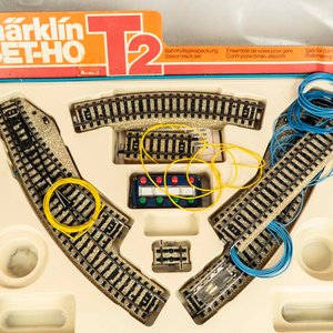 Juego de vías para tren Marklin made in Western Germany en su caja original. - imagen 2