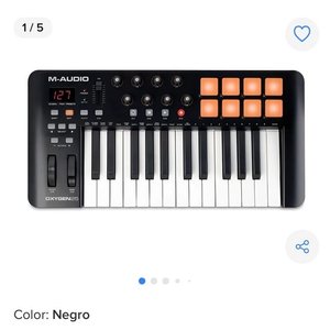 Controlador MIDI M-Audio Oxygen 25 Negro Nuevo en Caja - imagen 3