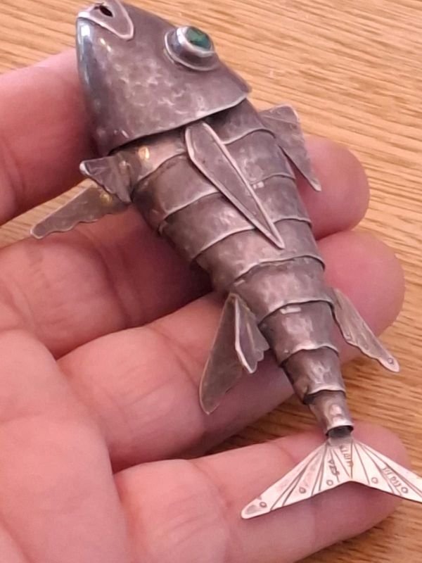 Arte pez de plata articulado de la Coleccion de gLaffi - imagen 3