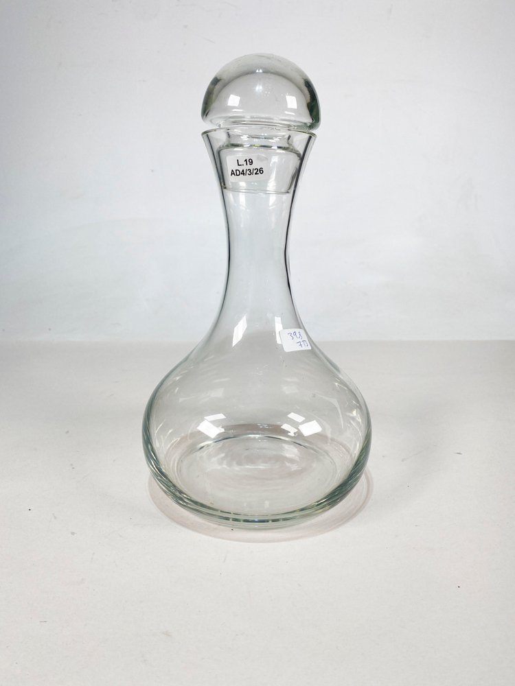 Botella de vidrio transparente con tapa - imagen 2