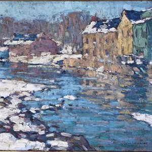 Oleo "Winter Sunlight" de John F. Folinsbee, firmado y enmarcado - imagen 5