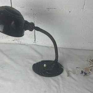 Antigua Lámpara Flexible de Escritorio Metálica Negra - imagen 6