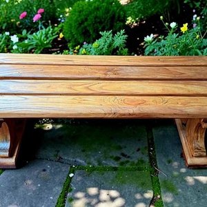 Banco de Jardín Macizo en Madera de Paraíso - imagen 1