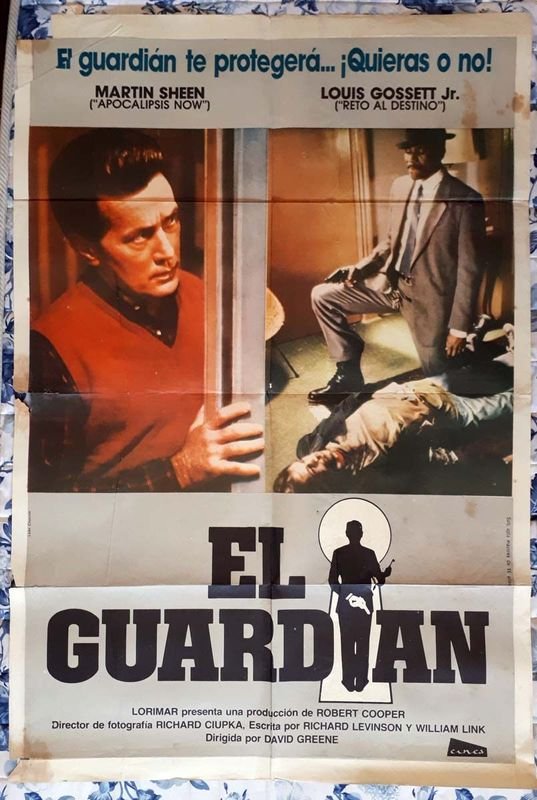 Poster Original de Cine "El Guardián" (1984) con Martin Sheen y Louis Gossett Jr.