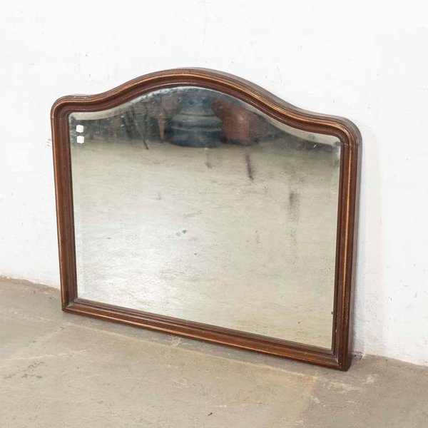 Espejo Biselado con Marco de Madera - 93 x 85 cm
