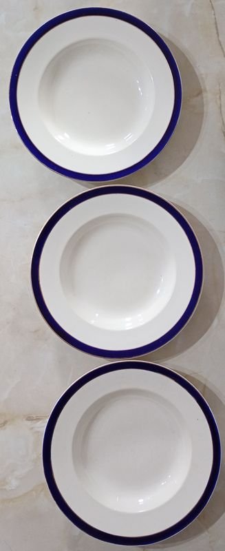 Platos de porcelana Alfred Meakin, estilo Blue Derby - imagen 1