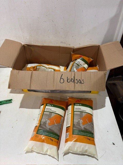 6 Bolsas de Sika-1 Hidrófugo Impermeabilizante