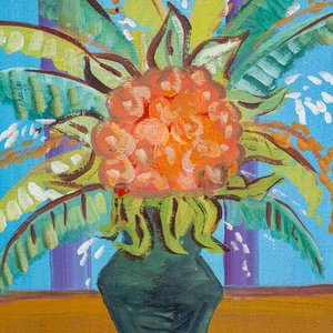 Flores en Acrílico por Mario Giacoya - 30x40 cm - imagen 2