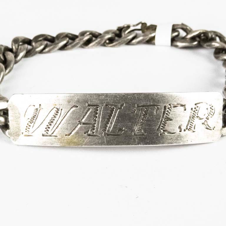 Pulsera de plata grabada 'Walter' - imagen 2