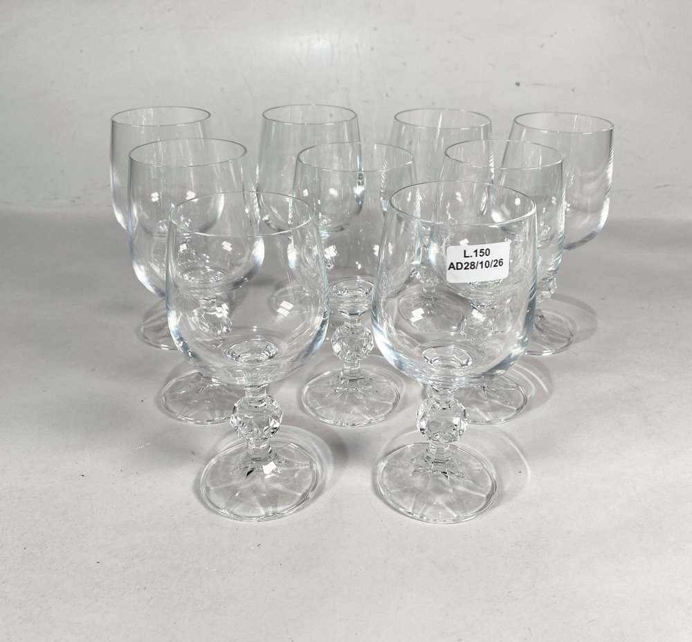 Nueve Copas de Cristal Bohemia de 230 ml